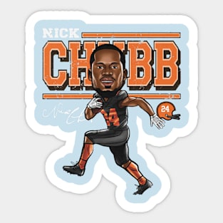 Nick Chubb Cleveland Cartoon Sticker
